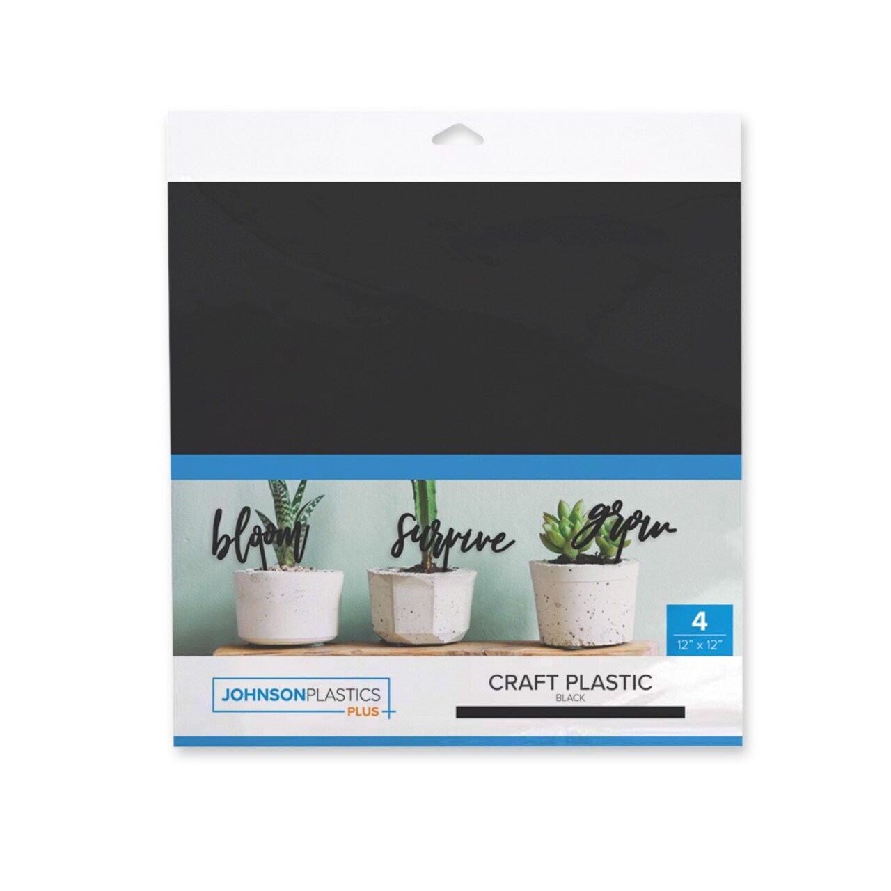 Craft Plastic Sheet Pack, Black - 4 sheets per pack